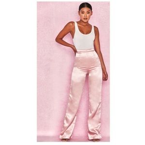“RIAH” PINK SILK PANTS!